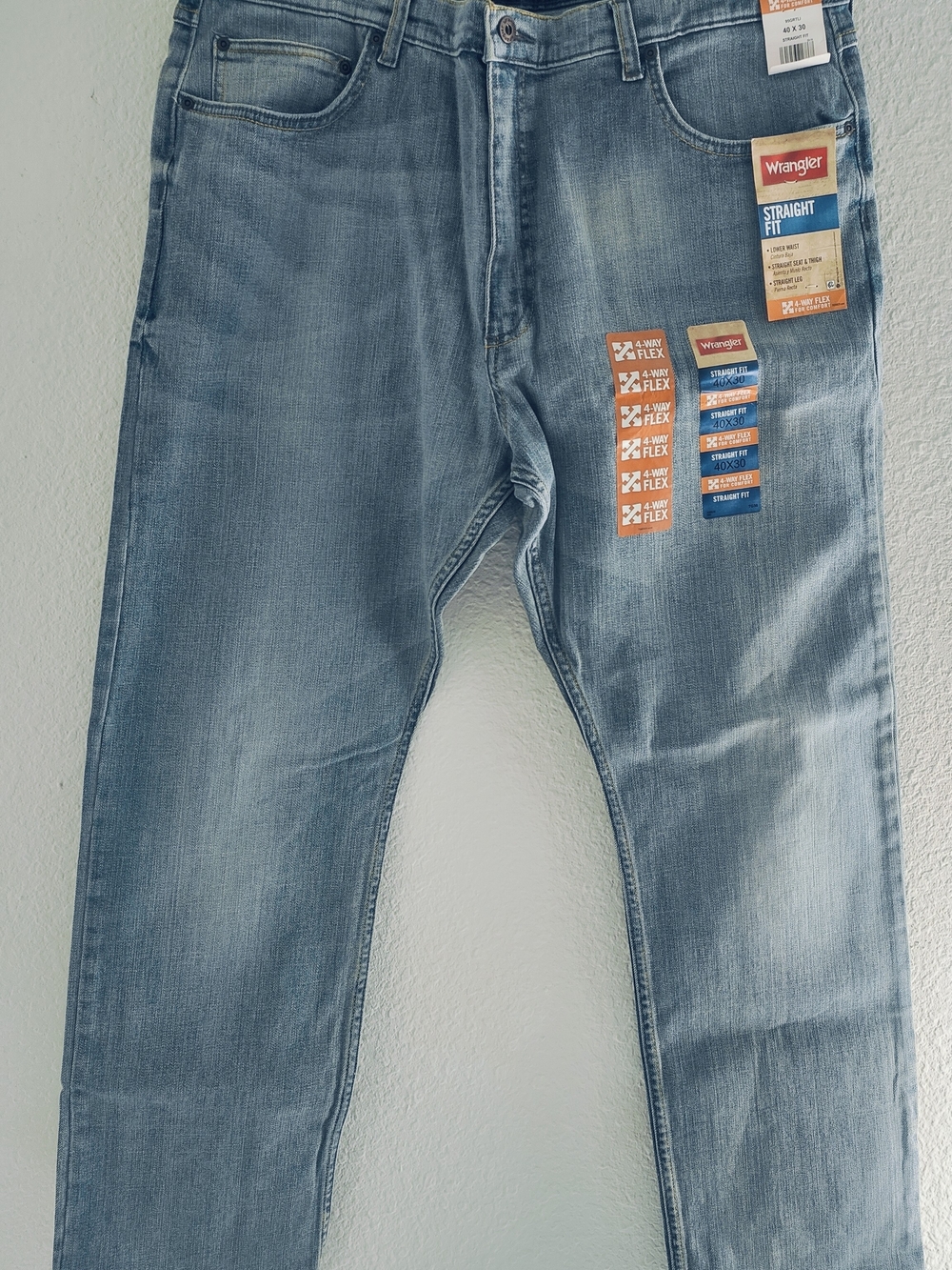 Wrangler Men's Straight Fit Light Blue Jeans